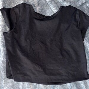 Old Navy Black Short Sleeve Crop Top